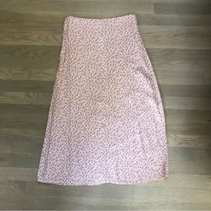 Brandy Melville floral midi skirt